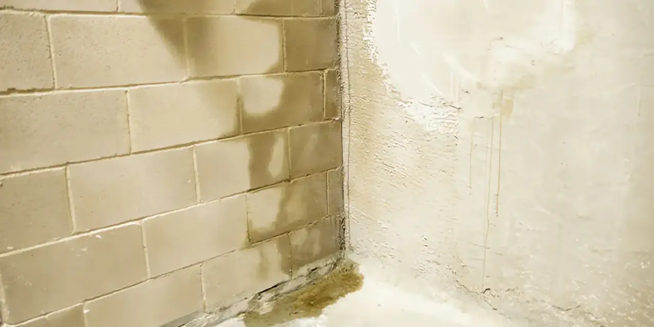 Feuchter Keller: Wasserflecken an Betonwänden und Pfützen auf dem Boden deuten auf ein Problem hin. Was tun?