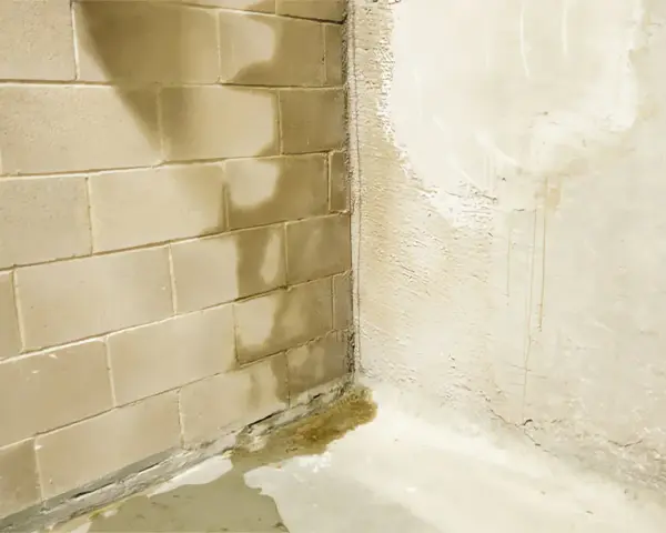 Feuchter Keller: Wasserflecken an Betonwänden und Pfützen auf dem Boden deuten auf ein Problem hin. Was tun?